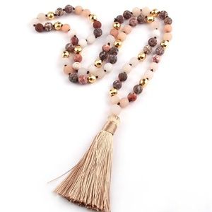 Magnesite Tassel Necklace